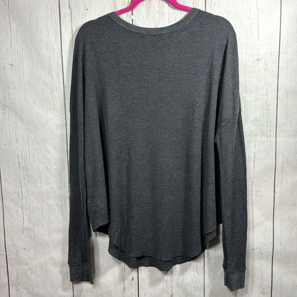 Wildfox Dont Stress Just Sweat Oversized Thermal Loose Fit  Lounge Pullover - Picture 12 of 16